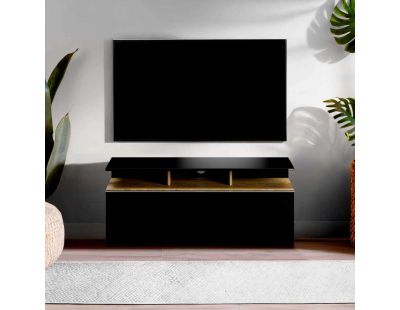 Meuble TV en aggloméré Titan (Noir)
