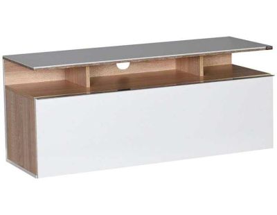 Meuble TV en aggloméré Titan (Blanc)
