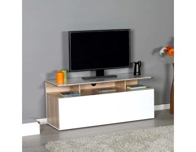 Meuble TV en aggloméré Titan (Blanc)