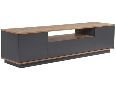 Meuble TV en aggloméré Veramont (Anthracite et Pin)