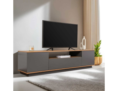 Meuble TV en aggloméré Veramont (Anthracite et Pin)