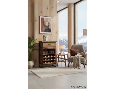 Meuble bar en bois recyclé