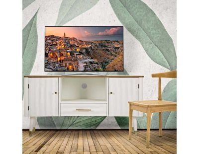 Meuble tv en bois 2 portes 1 tiroir Matera 117 x 40 x 60 cm