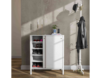 Meuble à chaussures en aggloméré Frannie (2 portes coulissantes)