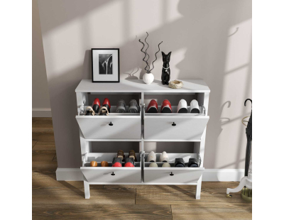 Meuble à chaussures en aggloméré Frannie (4 portes)