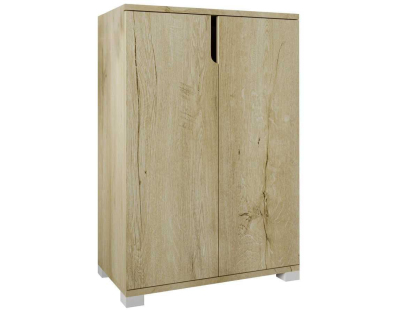 Meuble à chaussures 2 portes en aggloméré Venedik (Chêne)