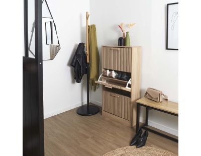 Meuble à chaussures 3 portes en bois Klaus