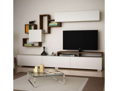 Meuble TV avec étagère en aggloméré Elit