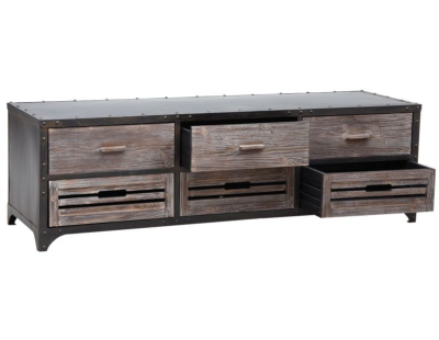 Meuble TV en métal et bois