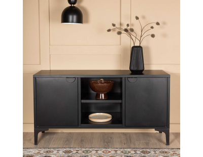 Meuble TV en métal noir Piring