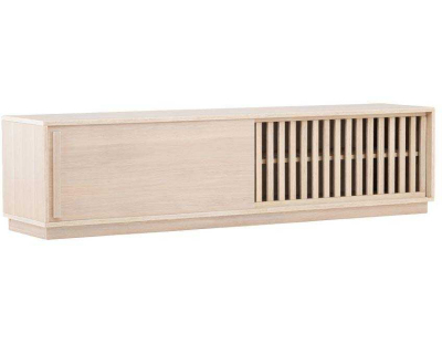 Meuble TV 2 portes 180 x 40 x 45 cm Lugo (Effet bois)