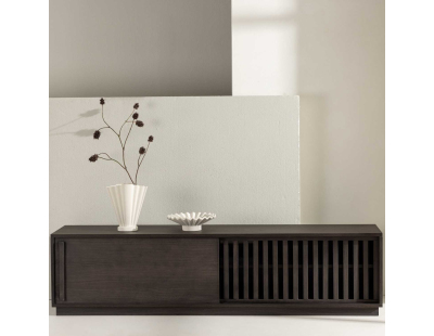 Meuble TV 2 portes 180 x 40 x 45 cm Lugo (Mocca)