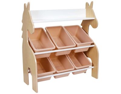 Meuble de rangement pour enfants 6 bacs Sweet (Licorne)