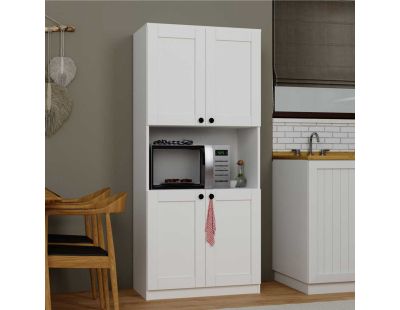 Meuble de rangement 4 portes en aggloméré Lucas