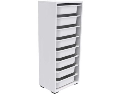 Meuble de rangement 8 tiroirs Cara (Blanc)