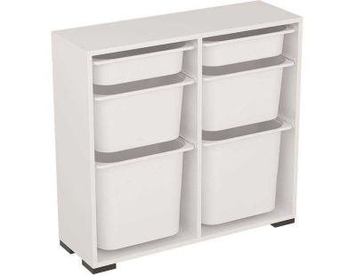 Meuble de rangement 6 tiroirs Carla (Blanc)