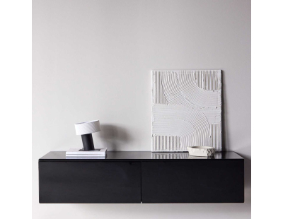 Meuble TV suspendu en MDF Fristad 160 x 45 x 35 cm