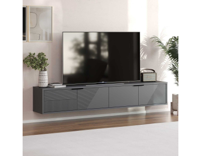 Meuble TV suspendu en aggloméré Parla (Anthracite)