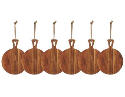 Mini planches à découper en acacier huilé (Lot de 6)