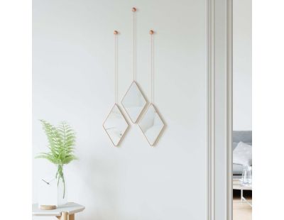Miroir design suspendu Dima (Lot de 3) (Cuivre)