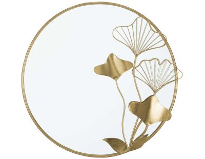 Miroir avec fleurs en métal 75 x 3.5 x 72 cm