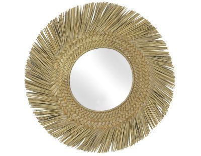 Miroir en jonc naturel 70 cm (Naturel)