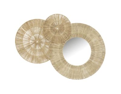 Décoration murale et miroir en jute