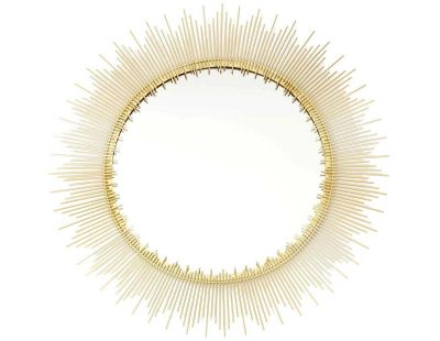 Miroir en métal doré Soleil 90 cm