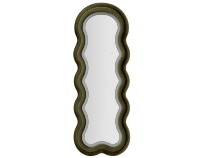 Miroir mural en MDF avec led intégrés Frame 60 x 160 cm (Vert)