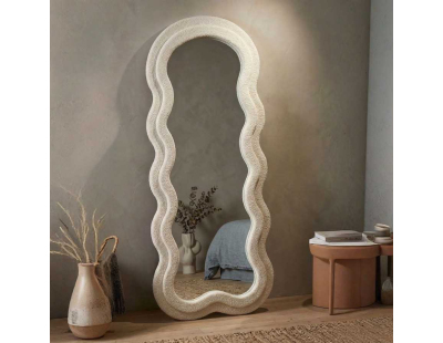 Miroir mural en velours Teddy 60 x 4 x 160 cm