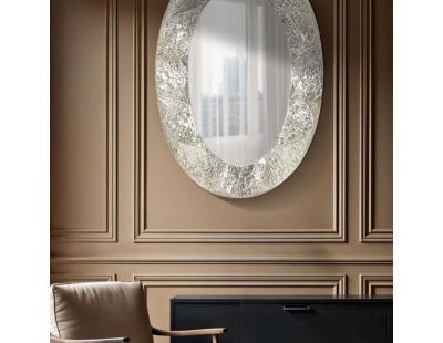 Miroir ovale en métal Argelux 87.5 x 6.5 x 128 cm