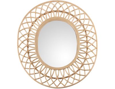 Miroir ovale en rotin Tulum