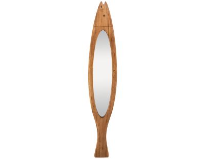 Miroir poisson en bois recyclé (Grand modèle)