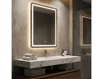 Miroir à poser avec bandeau led 3 couleurs 60 x 3.5 x 80 cm (Rectangulaire)
