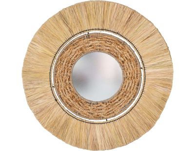 Miroir en raphia et jute 77 cm