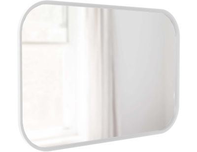Miroir rectangulaire rebord caoutchouc 61 x 91 cm Hub (Blanc)