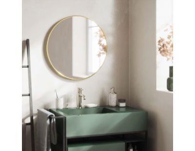 Miroir rond avec finition métallique Hubba 61 cm