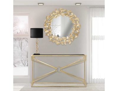 Miroir rond en métal Fogle 87 x 2.5 cm