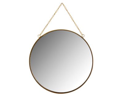 Miroir rond en métal laqué doré (Rond)