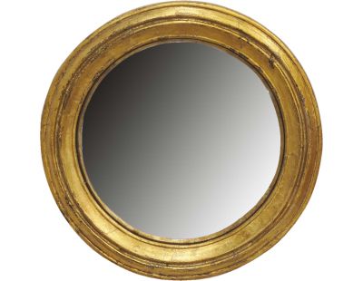 Miroir baroque rond en polyrésine 24.5 cm Gold