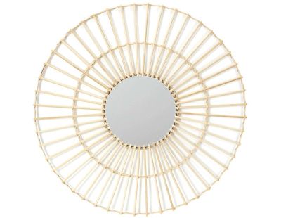 Miroir rond en rotin 75 cm Sun