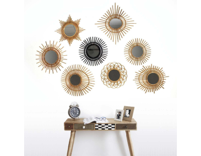 Miroir rotin Soleil