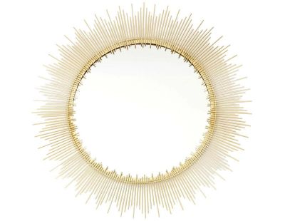 Miroir soleil en métal doré 60 cm