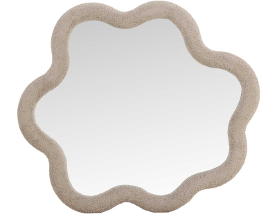 Miroir en tissu bouclette Kungsbacka 70 x 70 cm