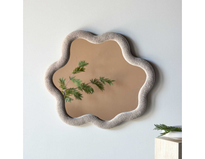 Miroir en tissu bouclette Kungsbacka 70 x 70 cm