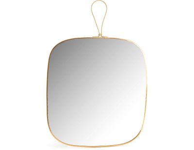 Miroir en verre et métal doré James (27 x 39 cm)
