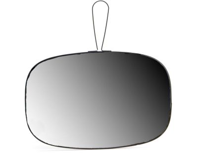 Miroir en verre et métal noir James (27 x 39 cm)