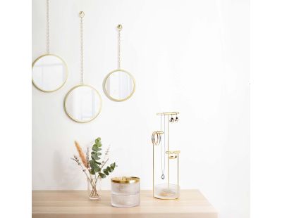 Miroirs ronds suspendus Dima (Lot de 3) (Or)