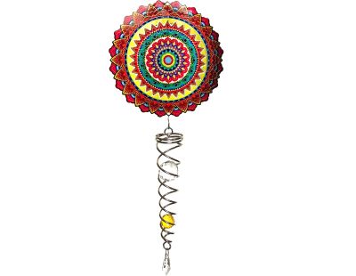 Mobile à vent avec boule en cristal Deluxe (Mandala mexico)