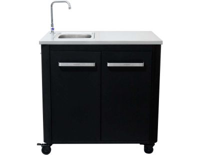 Module cuisine extérieure évier avec plan de travail en inox